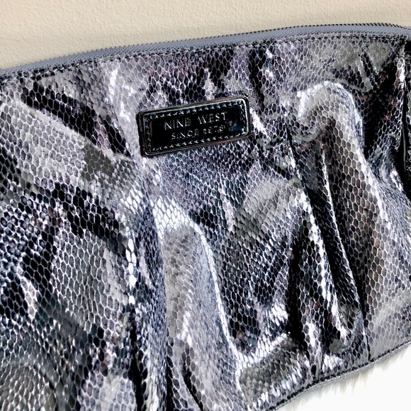 NWT Large Python Gray Clutch - Picture 2 of 4